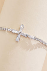 cubic zirconia cross bracelet Versona Jewelry