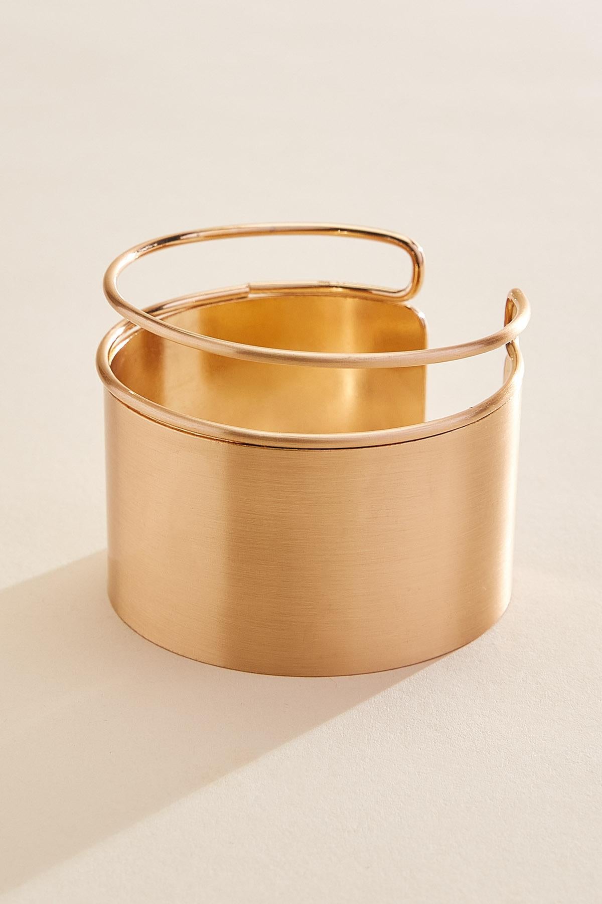 gold statement cuff bracelet Versona Jewelry