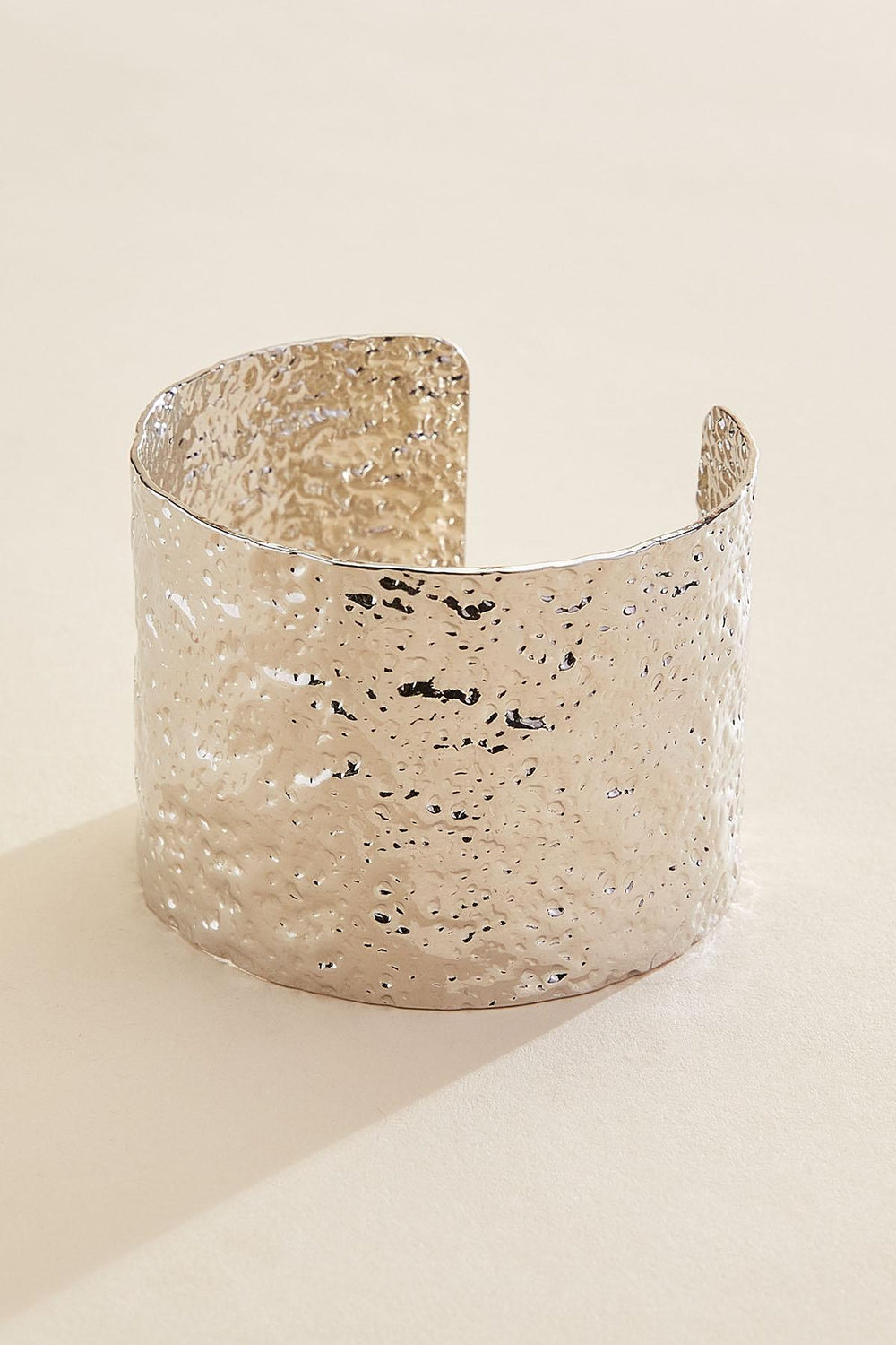 hammered silver cuff bracelet Versona Jewelry