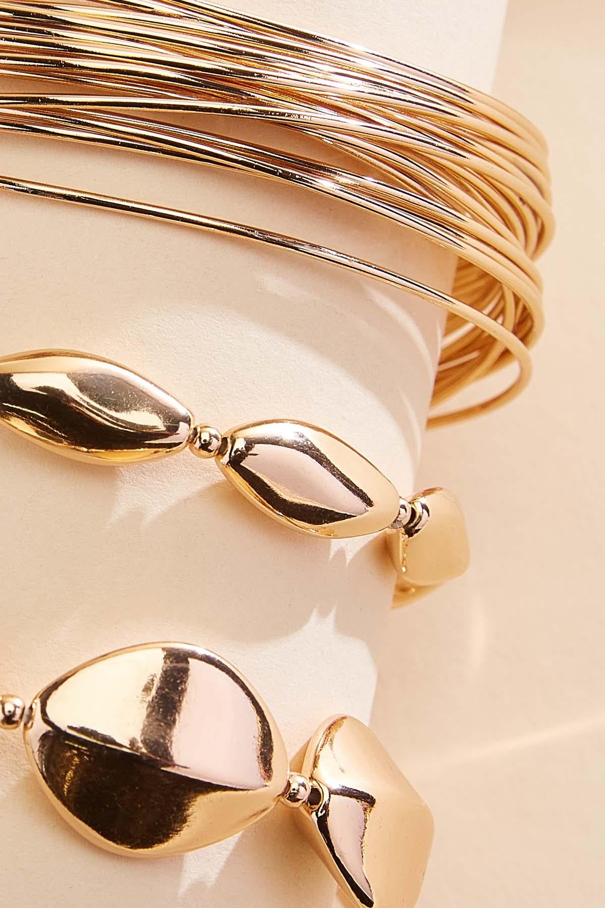 mixed gold bracelet stacking set Versona Jewelry