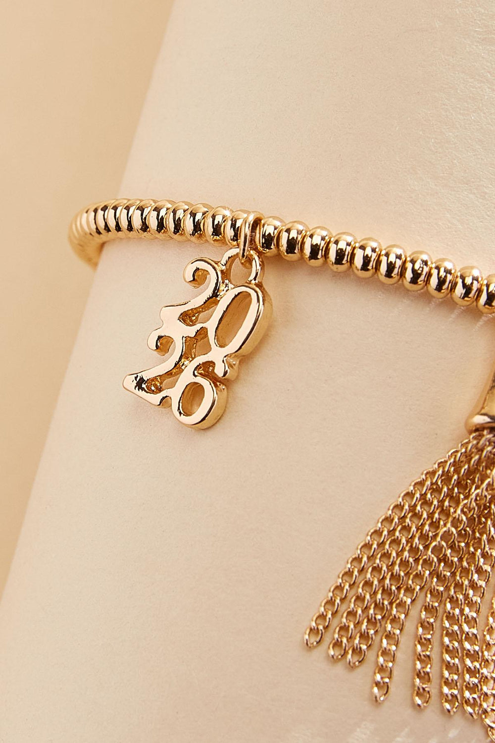 2026 grad gold stretch charm bracelet Versona Jewelry|Accessories