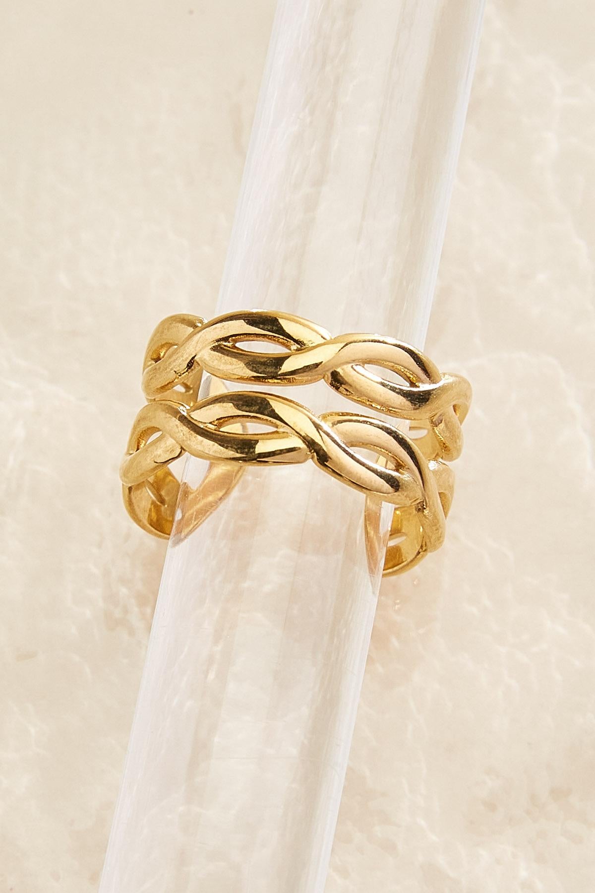 waterproof rope textured ring Versona Jewelry
