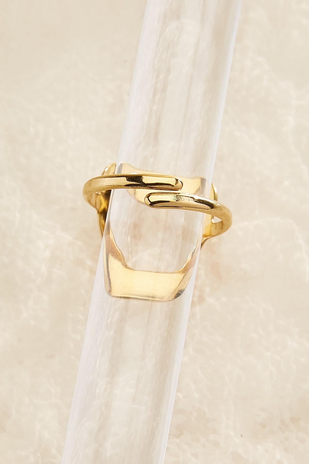 waterproof hammered heart ring Versona Jewelry