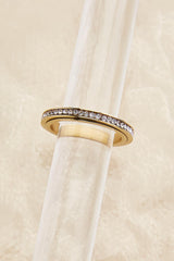 waterproof glass embellished fidget ring Versona Jewelry