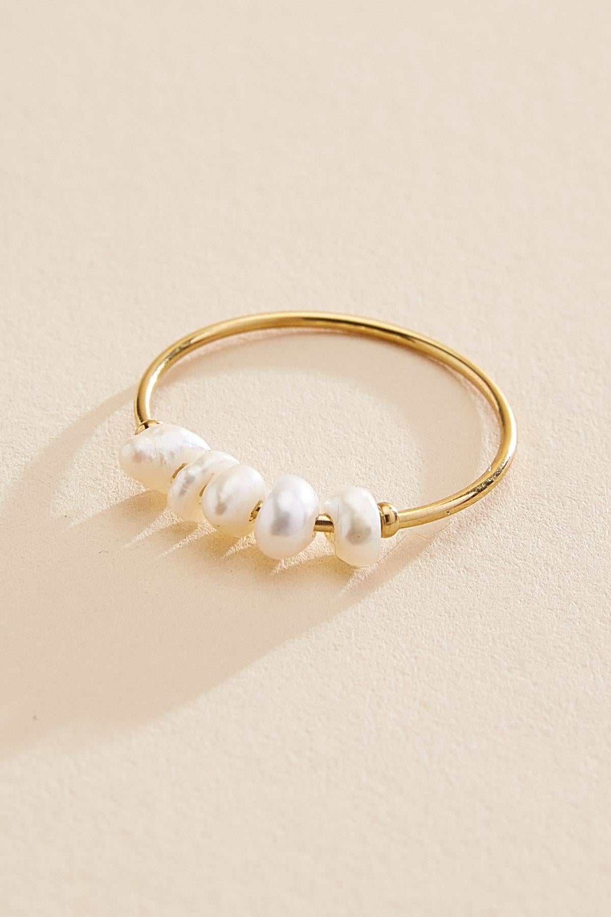 waterproof pearl fidget ring Versona Jewelry