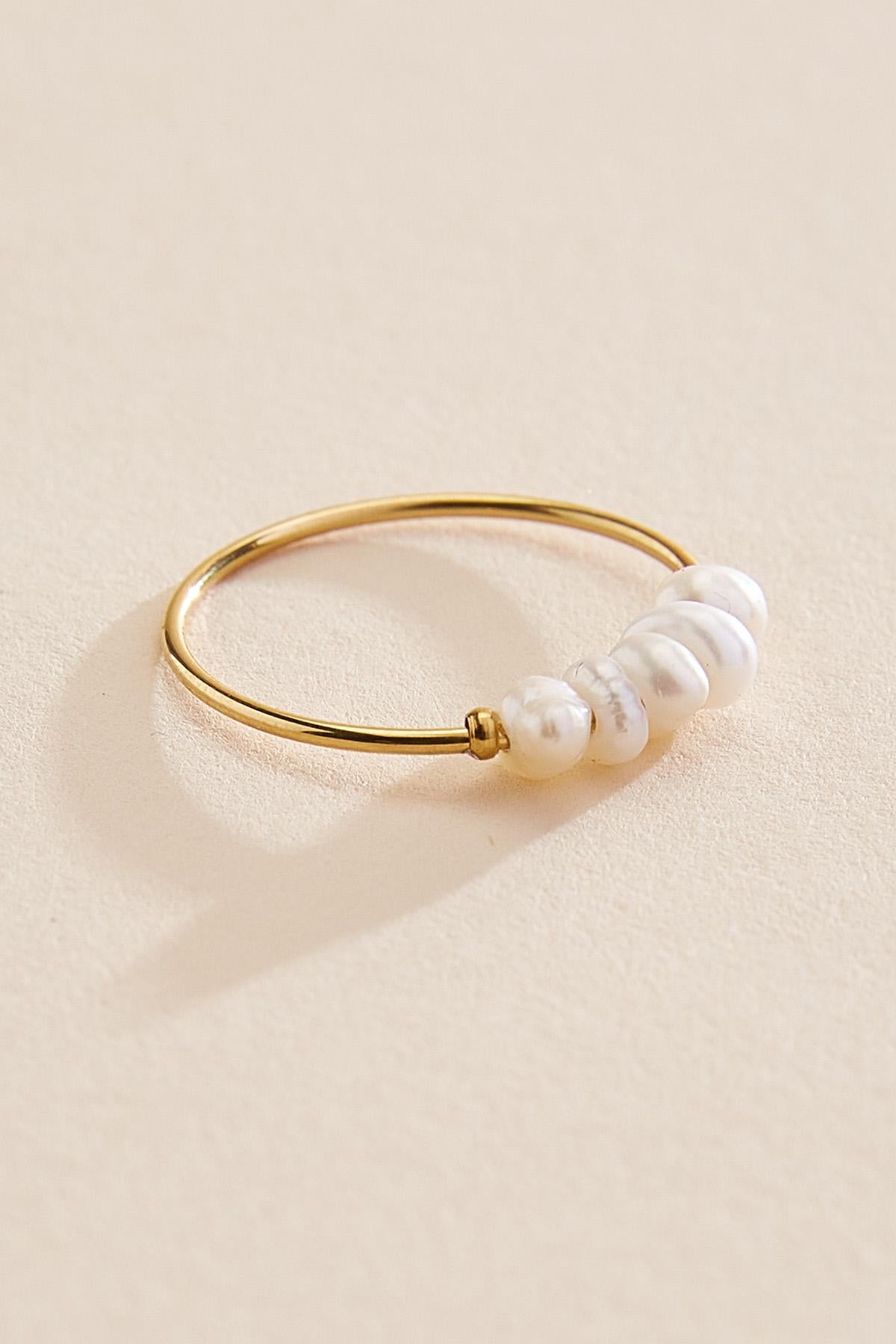 waterproof pearl fidget ring Versona Jewelry