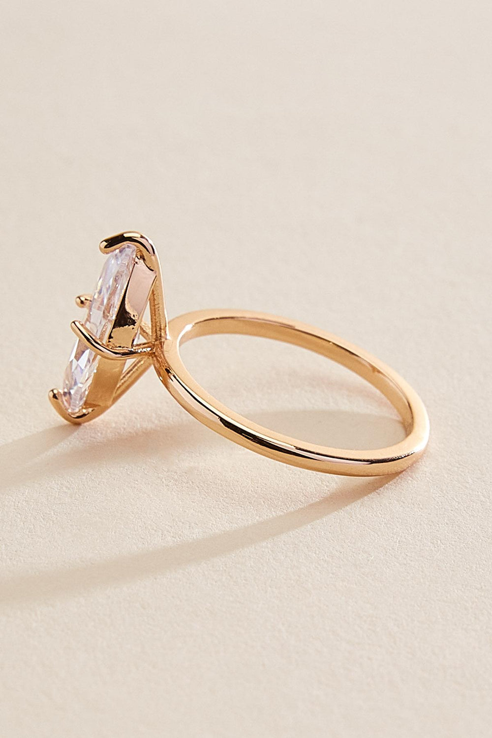 gold prong marquise cut ring Versona Jewelry