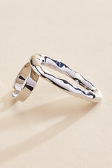 hammered silver oval ring Versona Jewelry
