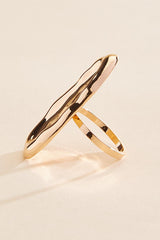 hammered gold oval ring Versona Jewelry