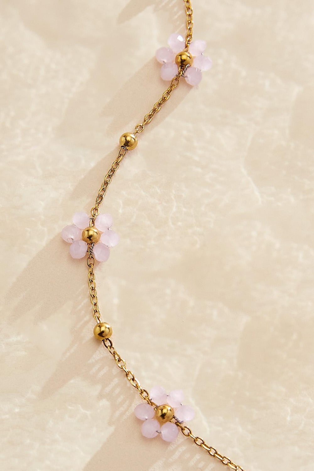 waterproof glass flower anklet Versona Jewelry