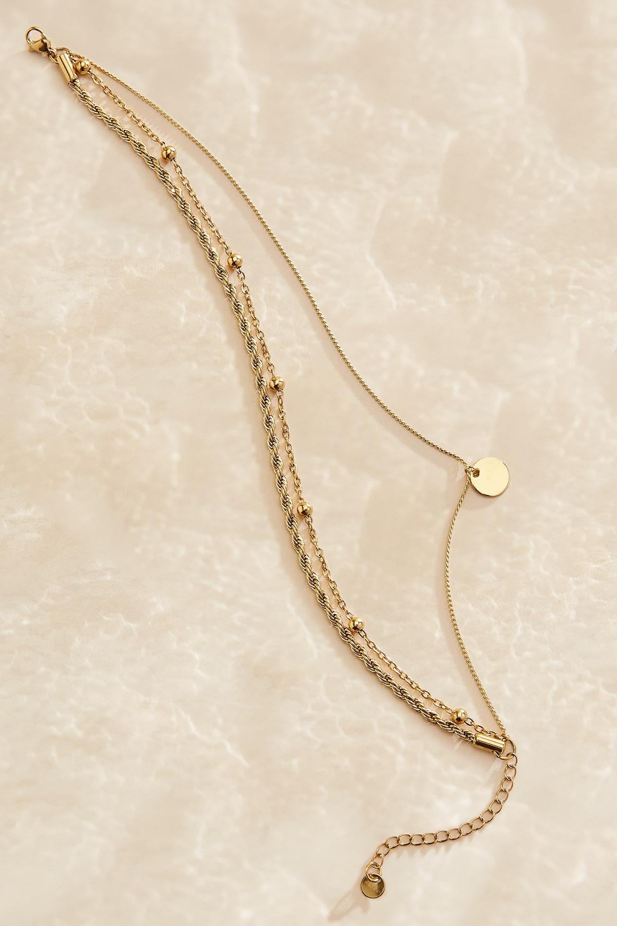 waterproof layered ball chain anklet Versona Jewelry
