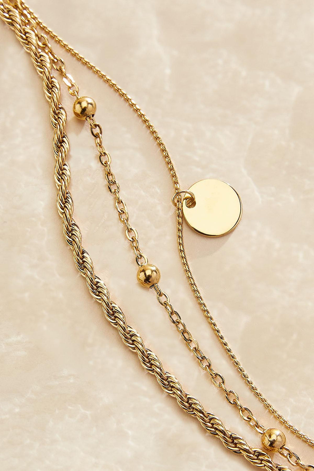 waterproof layered ball chain anklet Versona Jewelry