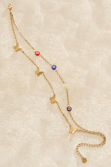 waterproof butterfly floral anklet Versona Jewelry