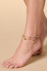 waterproof butterfly floral anklet Versona Jewelry