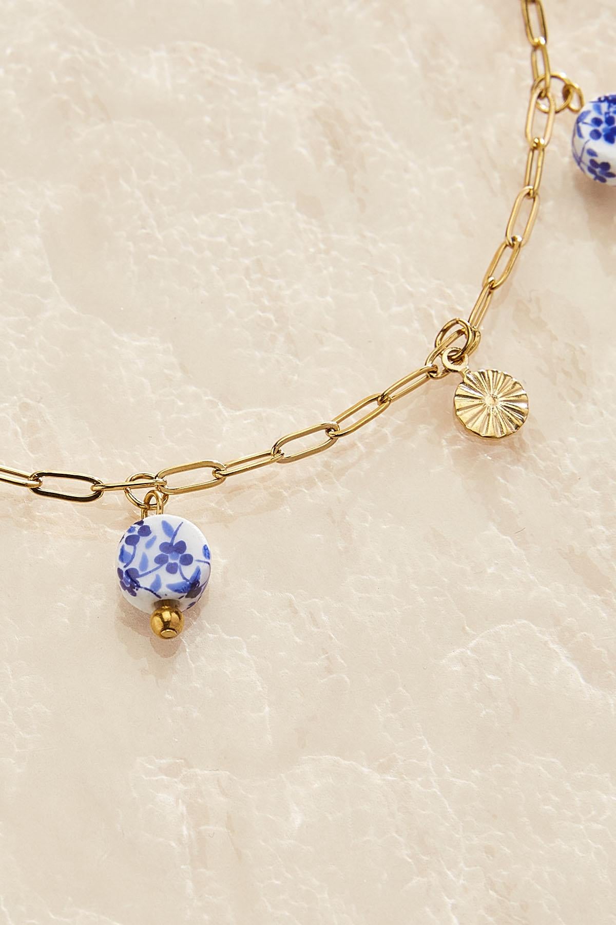 waterproof ceramic beaded anklet Versona Jewelry