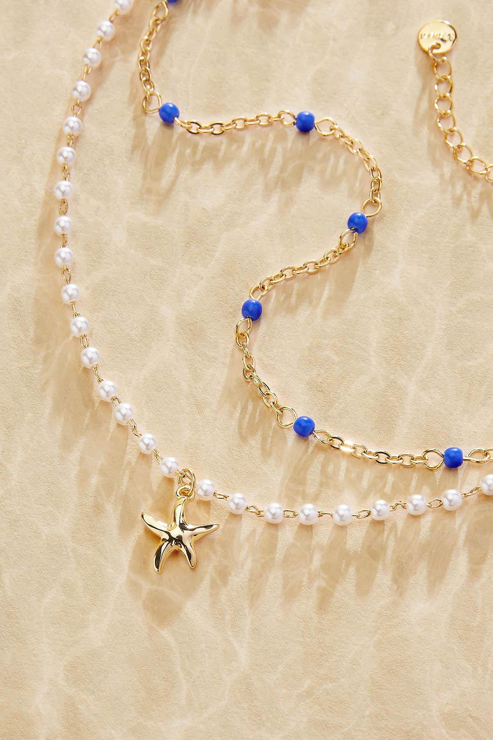 waterproof layered starfish anklet Versona Jewelry
