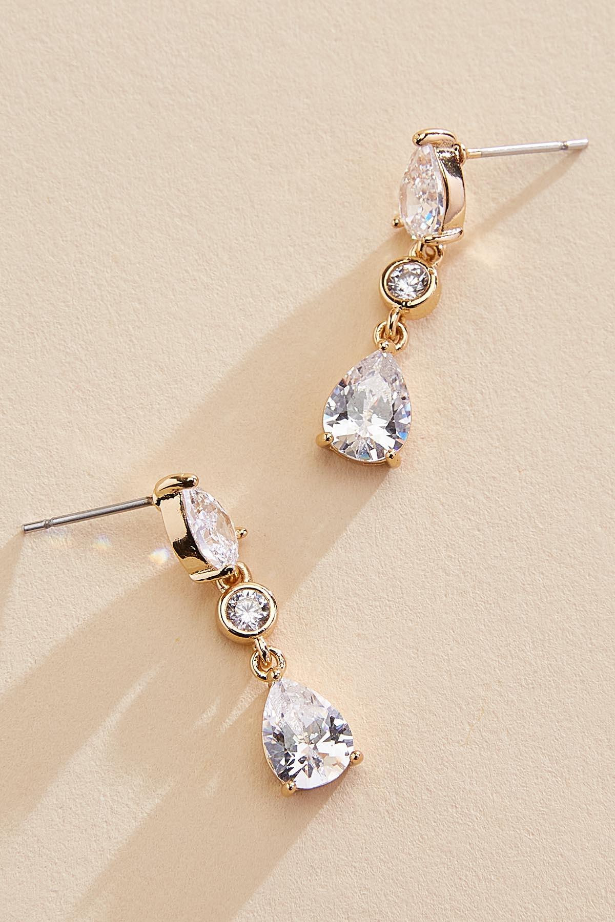 cubic zirconia tear stone necklace set Versona Jewelry|Accessories