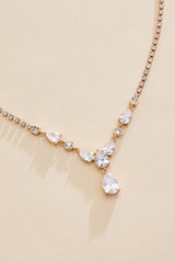 cubic zirconia tear stone necklace set Versona Jewelry|Accessories