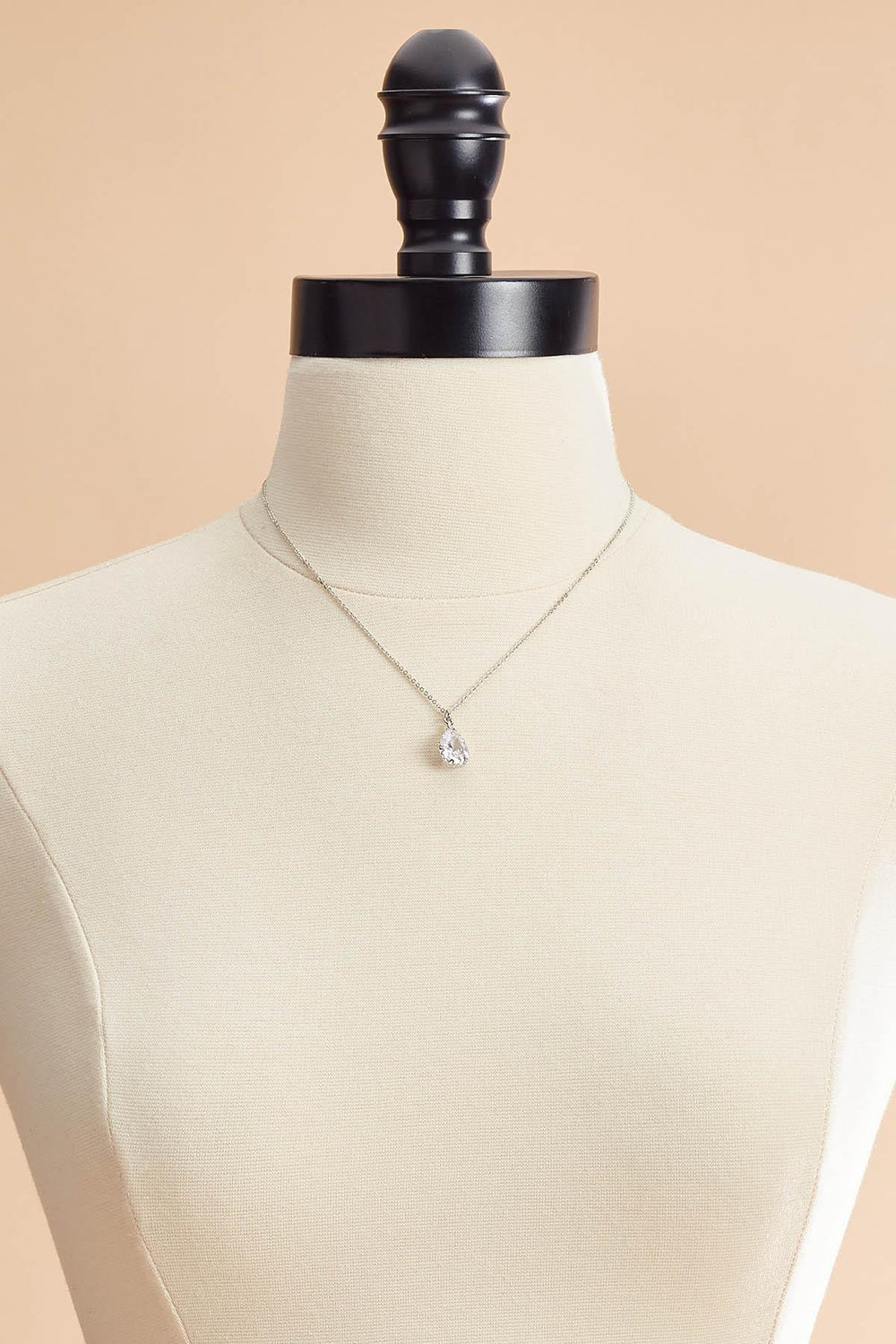 pronged tear silver necklace set Versona Jewelry|Accessories