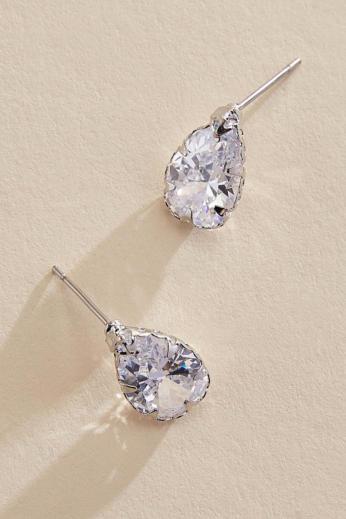 pronged tear silver necklace set Versona Jewelry|Accessories