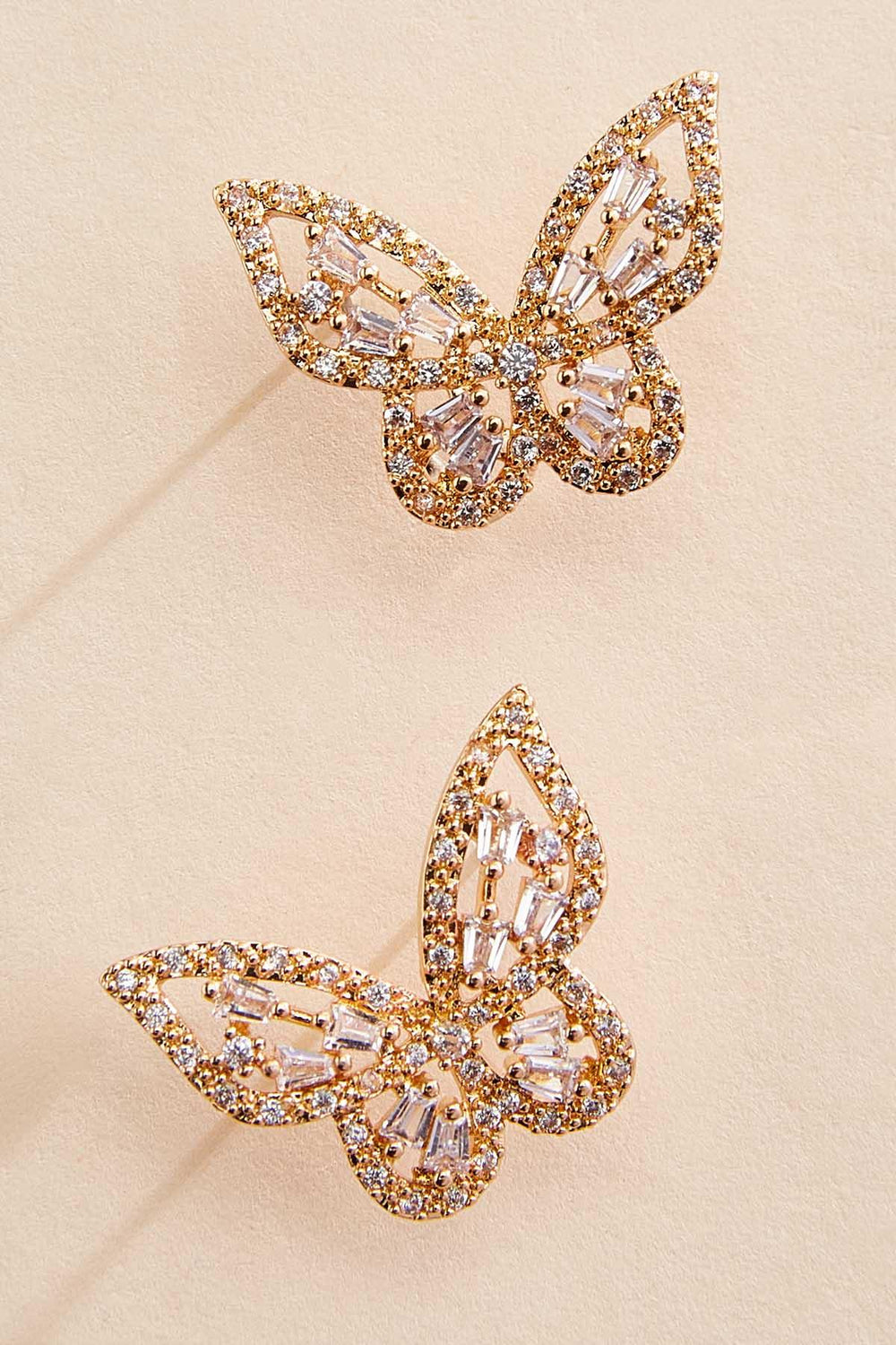 gold embellished butterfly necklace set Versona Jewelry|Accessories|Sale