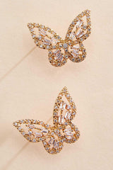 gold embellished butterfly necklace set Versona Jewelry|Accessories|Sale