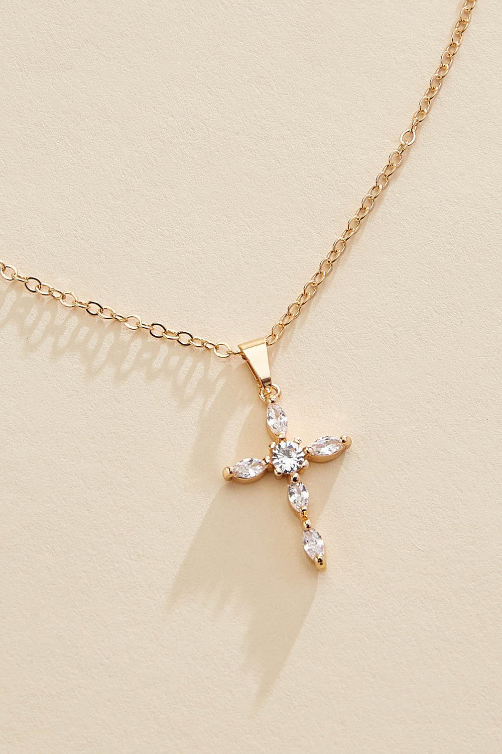 marquise stone cross necklace set Versona Jewelry|Accessories