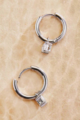 waterproof huggie hoop charm earrings Versona Jewelry