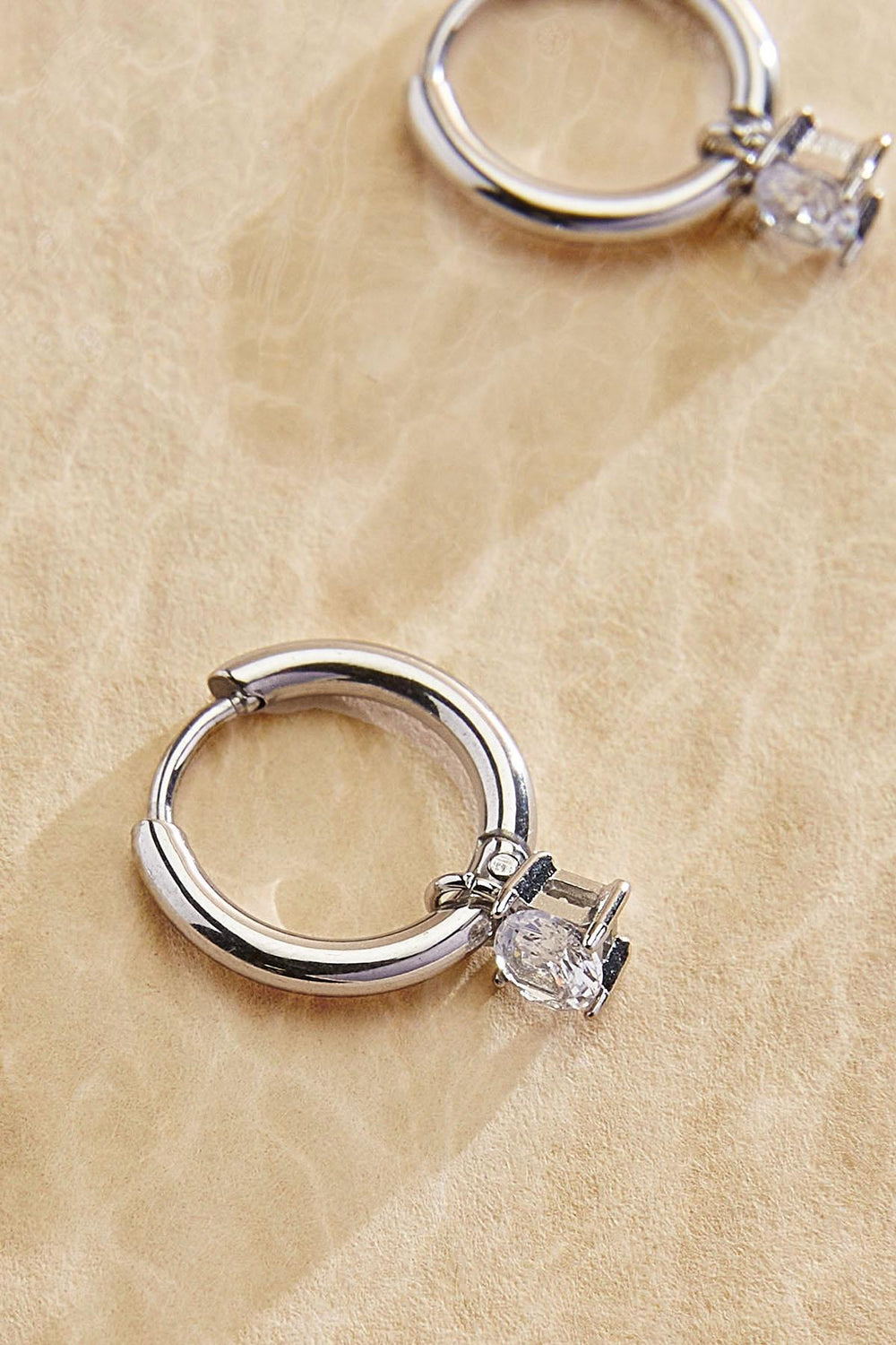 waterproof huggie hoop charm earrings Versona Jewelry