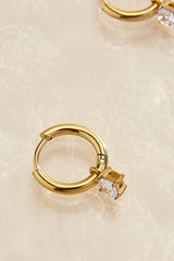waterproof huggie hoop charm earrings Versona Jewelry