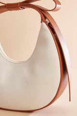 two tone bow crescent bag Versona Accessories