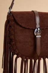 western faux suede fringe crossbody Versona Accessories