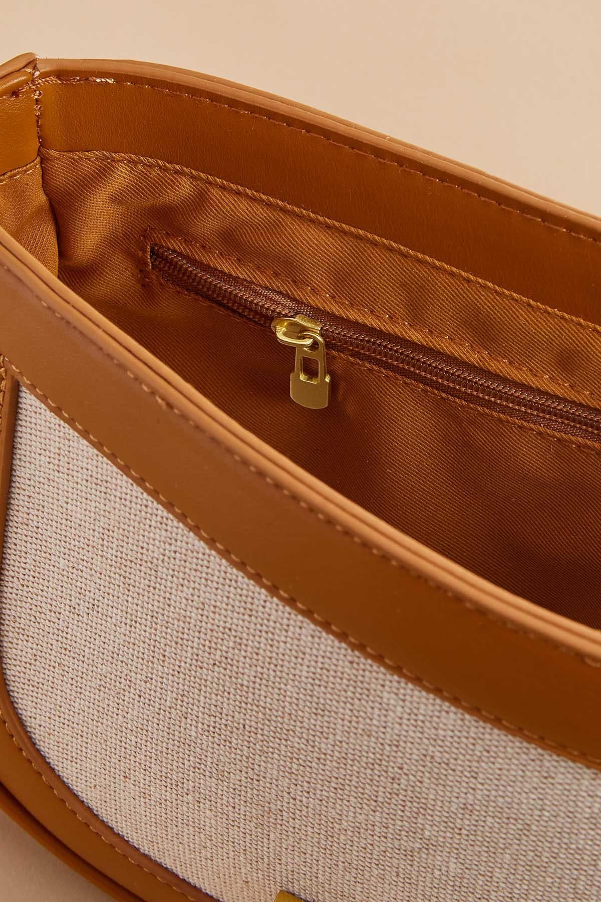 faux leather twill flap crossbody Versona Accessories