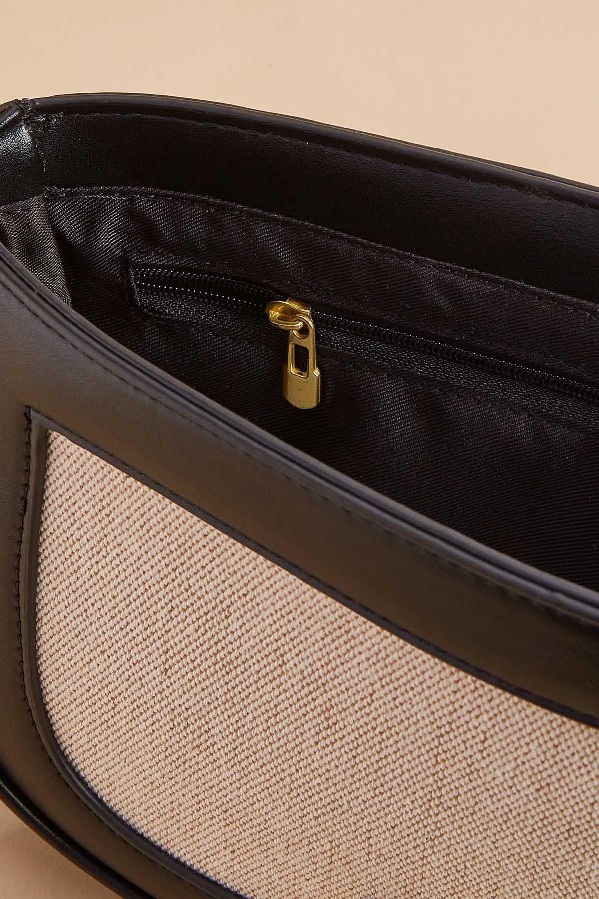 faux leather twill flap crossbody Versona Accessories