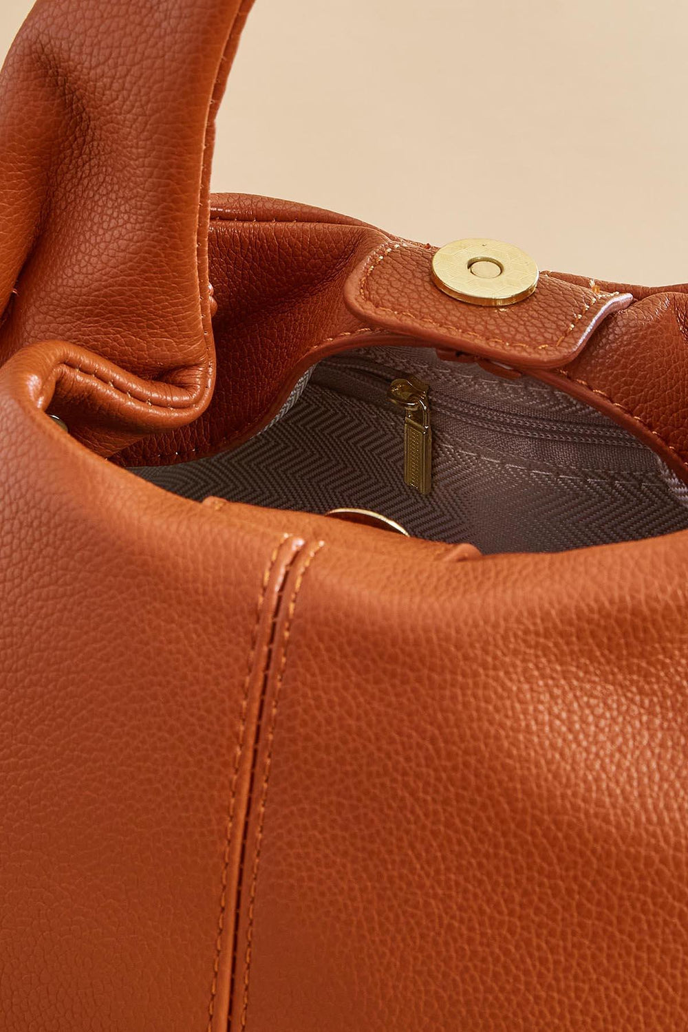 slouchy faux leather hobo bag Versona Accessories