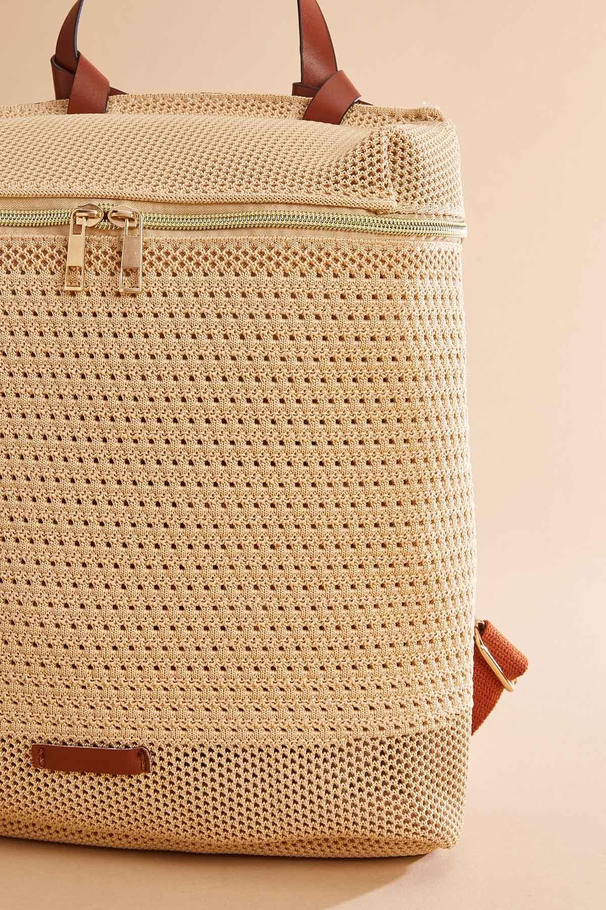 neutral mesh sling backpack Versona Accessories