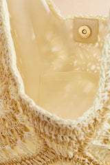 beaded handle crochet tote Versona Accessories