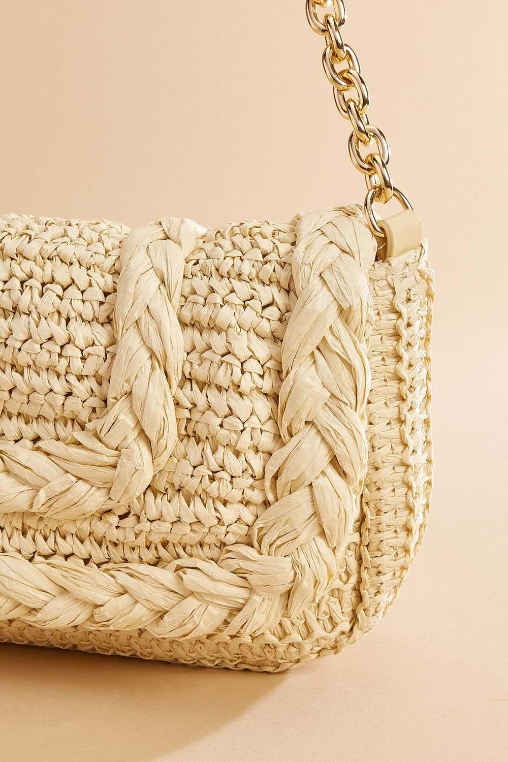 braided trim raffia bag Versona Accessories