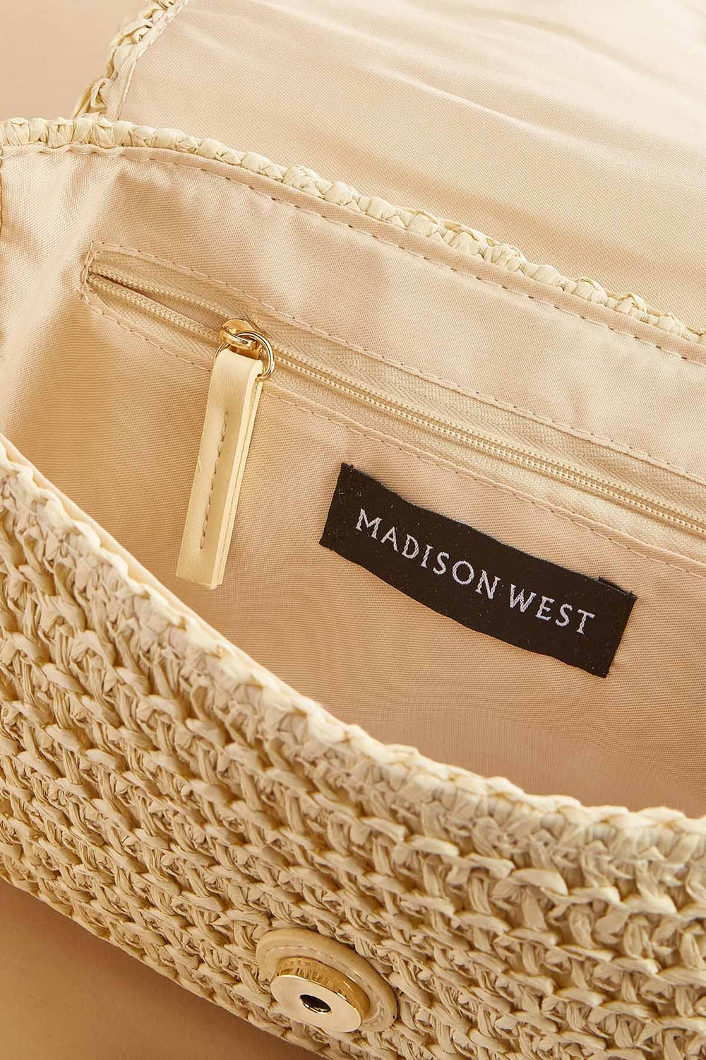 braided trim raffia bag Versona Accessories