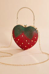 strawberry embellished clutch Versona Accessories