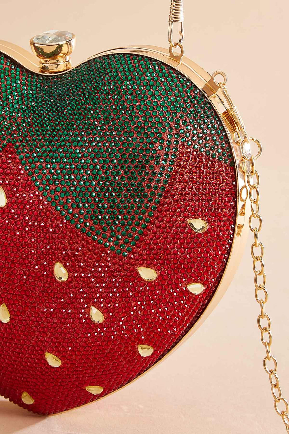 strawberry embellished clutch Versona Accessories