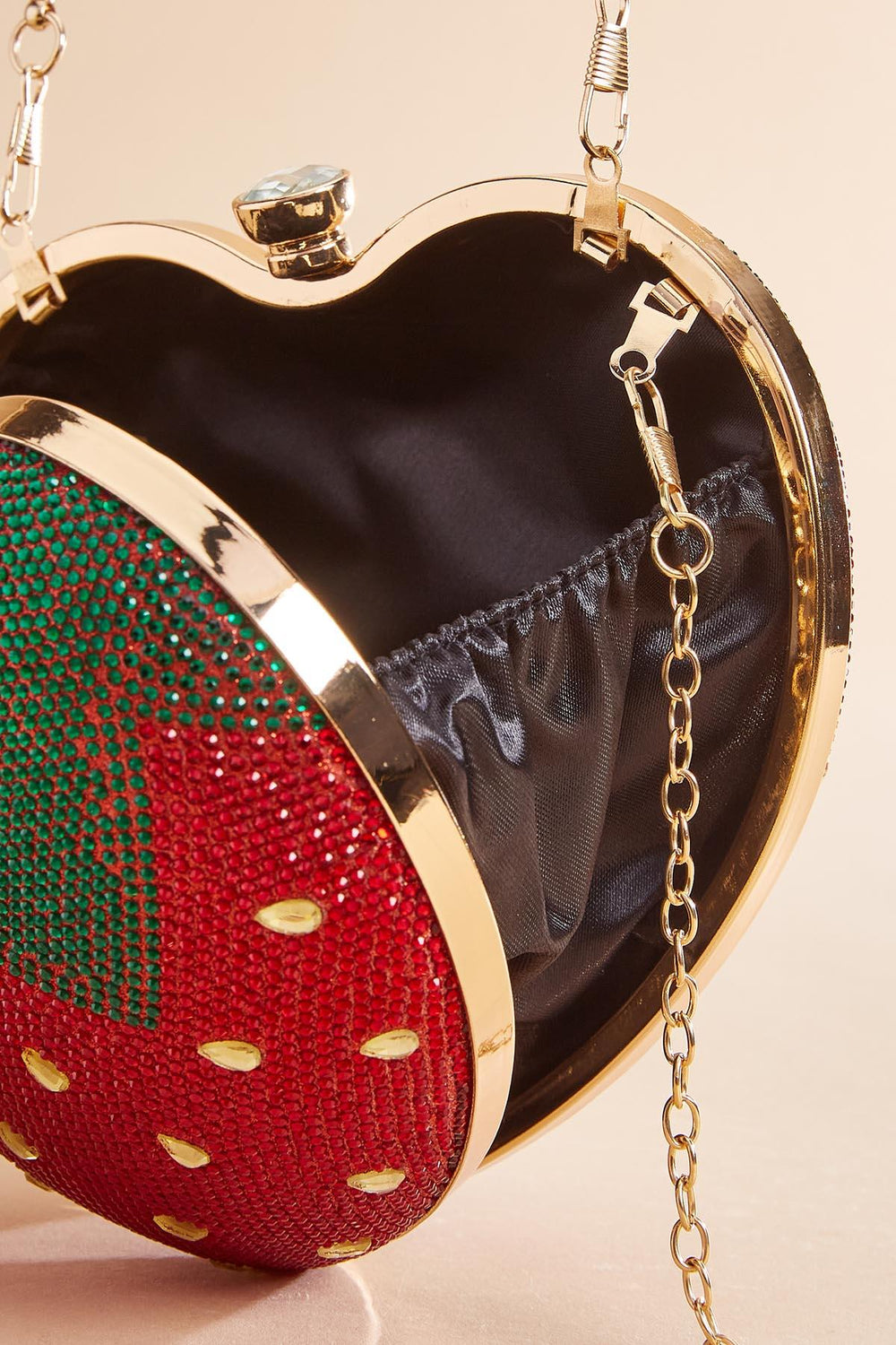 strawberry embellished clutch Versona Accessories
