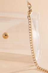 gold beaded handle clear crossbody Versona Accessories