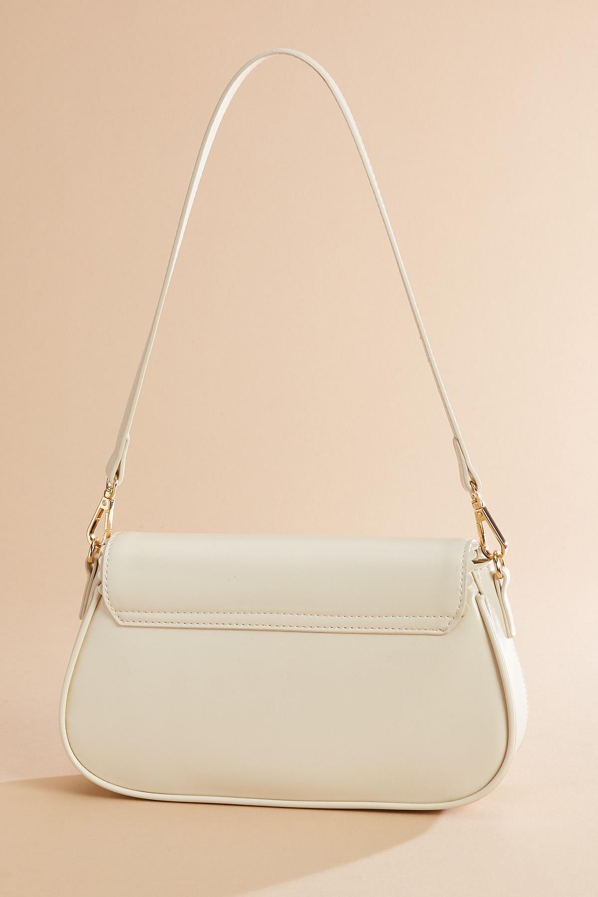 faux leather lace trim bag Versona Accessories