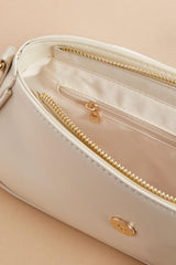 faux leather lace trim bag Versona Accessories
