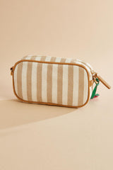 striped fabric strawberry charm crossbody Versona Accessories