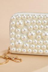 pearl embellished card case Versona Accessories