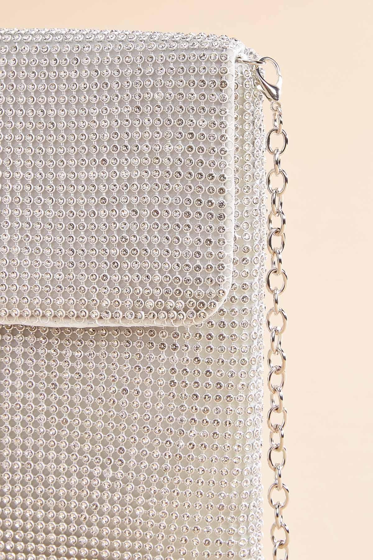 rhinestone mesh cellphone bag Versona Accessories