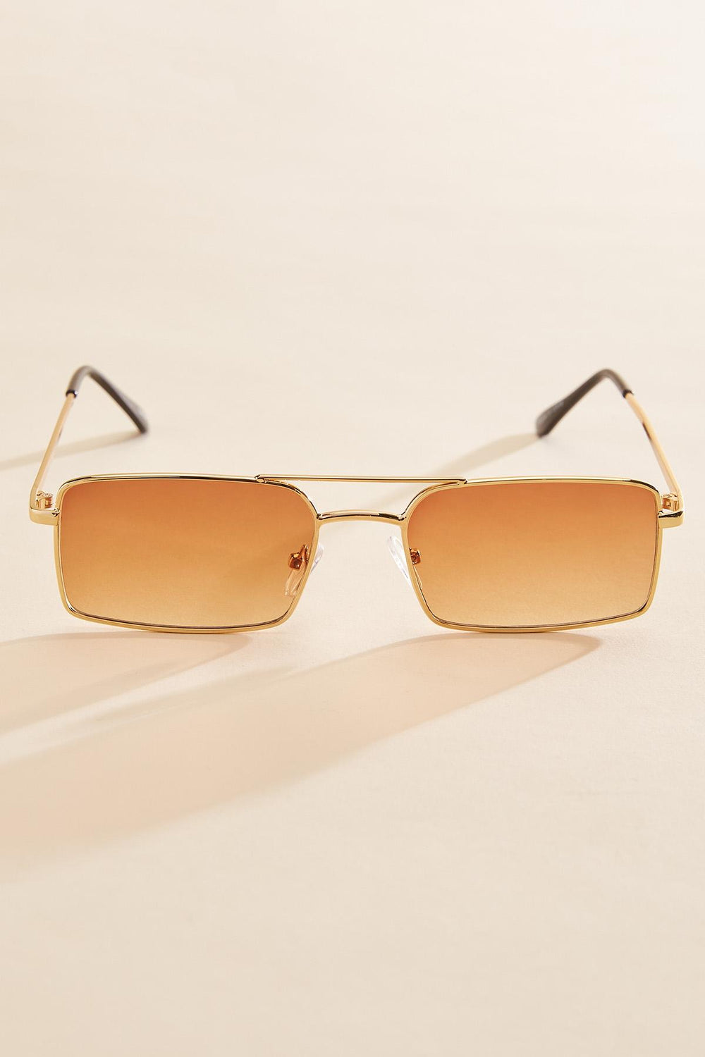 thin gold rectangle aviator sunglasses Versona Accessories