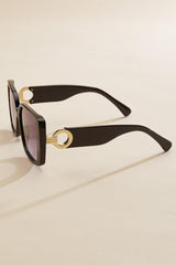oversized gold ring square sunglasses Versona Accessories